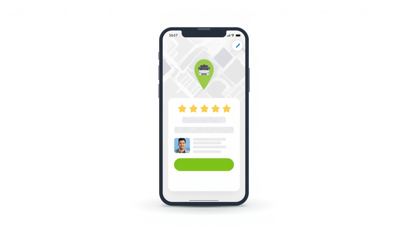 Example of a tradie Google Business Profile with map pin, star rating and call button